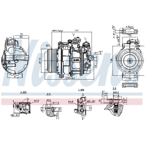 NISSENS Kompressor, Klimaanlage ** FIRST FIT **