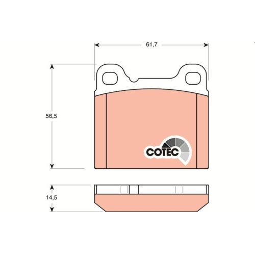 TRW Bremsbelagsatz, Scheibenbremse COTEC