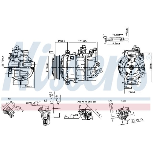 NISSENS Kompressor, Klimaanlage ** FIRST FIT **