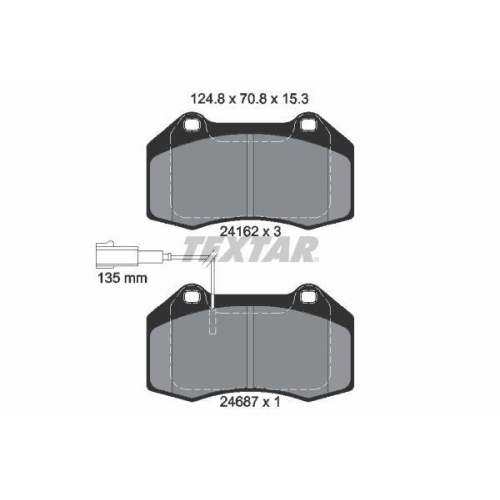TEXTAR Bremsbelagsatz, Scheibenbremse Q+