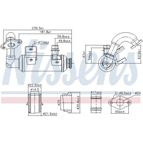 NISSENS Kühler, Abgasrückführung ** FIRST FIT **
