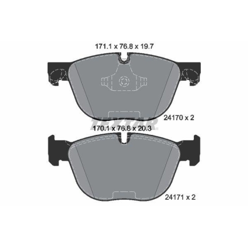 TEXTAR Bremsbelagsatz, Scheibenbremse Q+