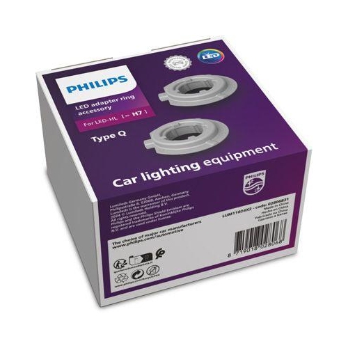 PHILIPS Lampenfassung, Hauptscheinwerfer Adapter Ring H7-LED