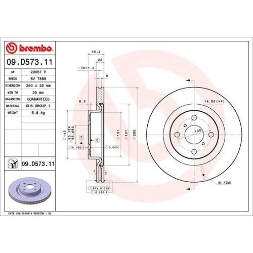 BREMBO Bremsscheibe PRIME LINE - UV Coated