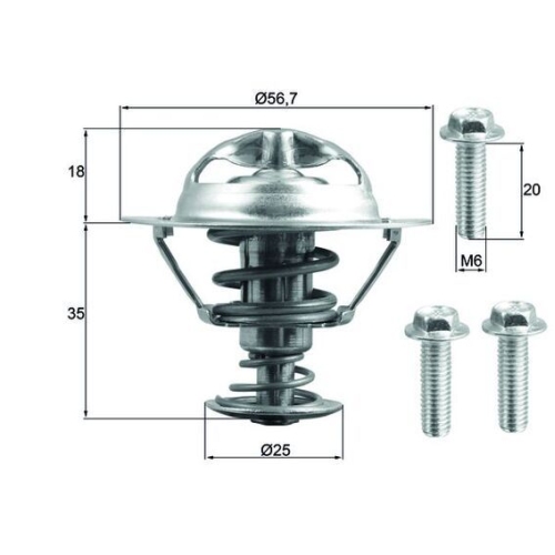 MAHLE Thermostat, Kühlmittel BEHR