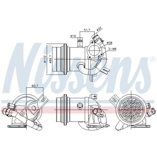 NISSENS Kühler, Abgasrückführung ** FIRST FIT **