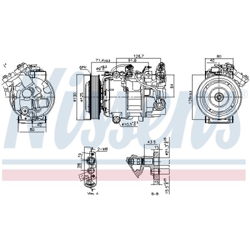 NISSENS Kompressor, Klimaanlage ** FIRST FIT **