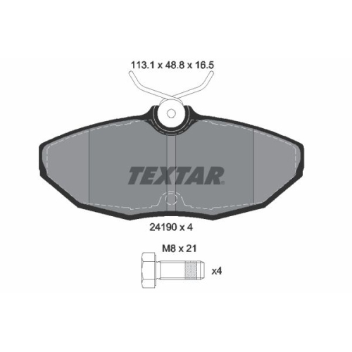 TEXTAR Bremsbelagsatz, Scheibenbremse Q+