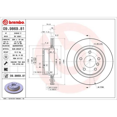 BREMBO Bremsscheibe PRIME LINE - UV Coated