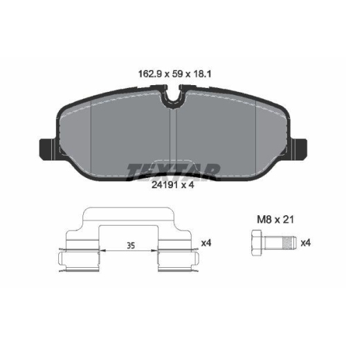 TEXTAR Bremsbelagsatz, Scheibenbremse Q+