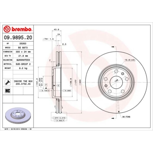 BREMBO Bremsscheibe PRIME LINE