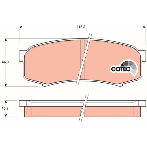 TRW Bremsbelagsatz, Scheibenbremse COTEC