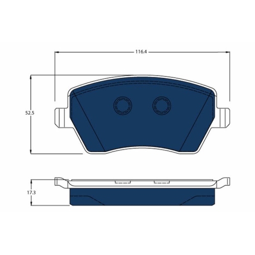 TRW Bremsbelagsatz, Scheibenbremse ELECTRIC BLUE