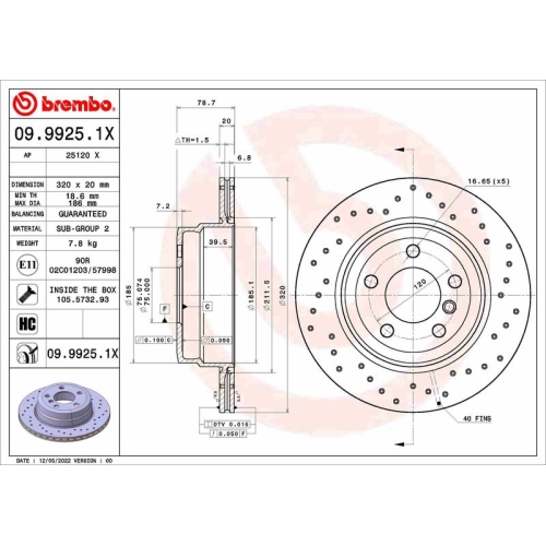 BREMBO Bremsscheibe XTRA LINE - Xtra