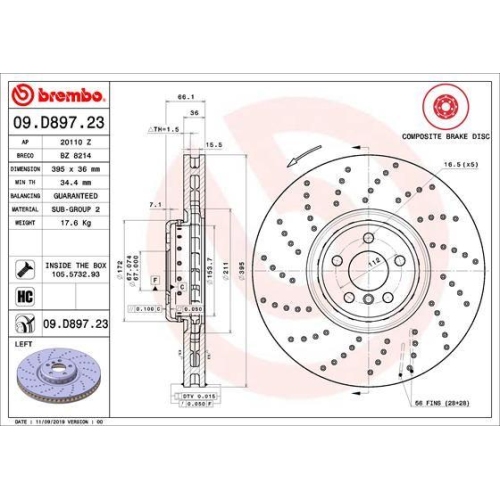 BREMBO Bremsscheibe PRIME LINE - Composite