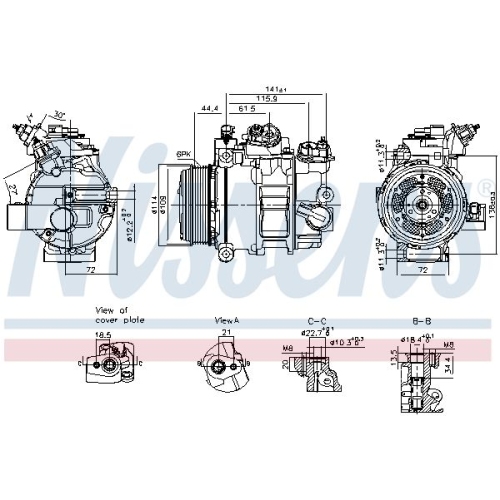 NISSENS Kompressor, Klimaanlage ** FIRST FIT **