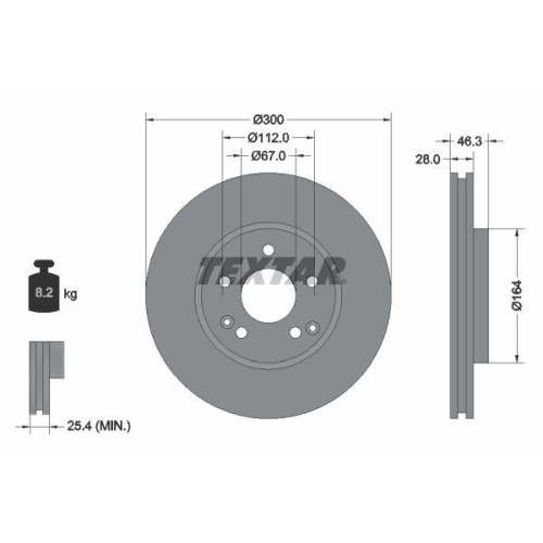 TEXTAR Bremsscheibe PRO+