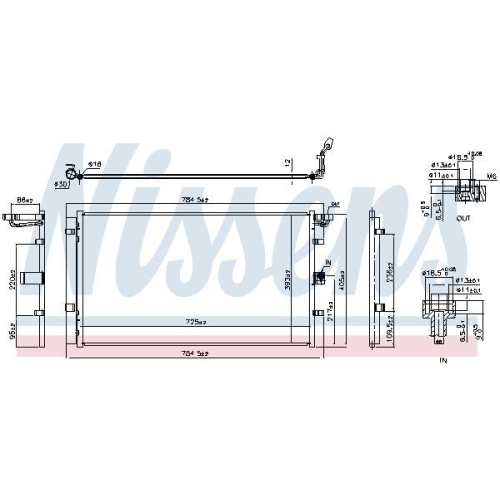 NISSENS Kondensator, Klimaanlage ** FIRST FIT **