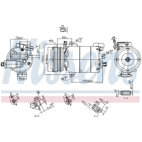 NISSENS Kompressor, Klimaanlage ** FIRST FIT **