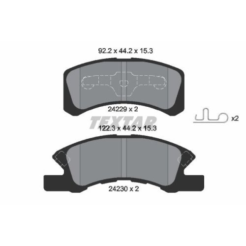 TEXTAR Bremsbelagsatz, Scheibenbremse