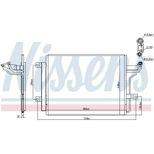 NISSENS Kondensator, Klimaanlage ** FIRST FIT **