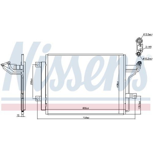 NISSENS Kondensator, Klimaanlage ** FIRST FIT **