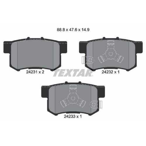 TEXTAR Bremsbelagsatz, Scheibenbremse