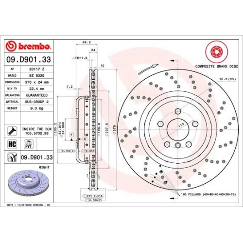 BREMBO Bremsscheibe PRIME LINE - Composite