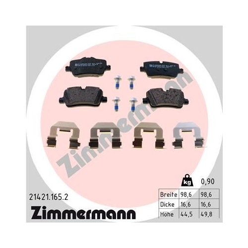 ZIMMERMANN Bremsbelagsatz, Scheibenbremse