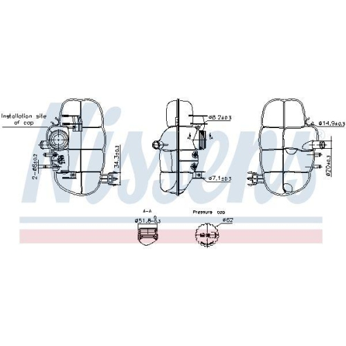 NISSENS Ausgleichsbehälter, Kühlmittel ** FIRST FIT **