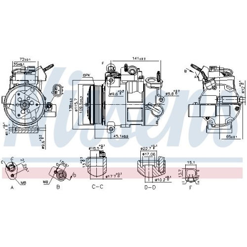 NISSENS Kompressor, Klimaanlage ** FIRST FIT **