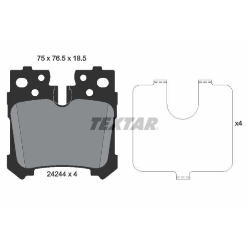 TEXTAR Bremsbelagsatz, Scheibenbremse
