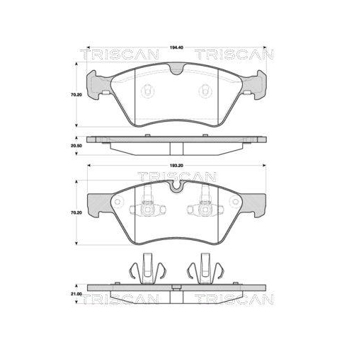 TRISCAN Bremsbelagsatz, Scheibenbremse