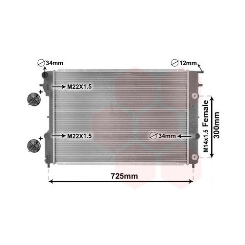 VAN WEZEL Kühler, Motorkühlung *** IR PLUS ***