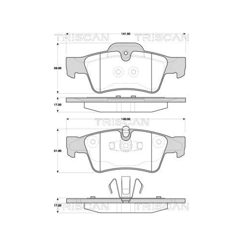 TRISCAN Bremsbelagsatz, Scheibenbremse