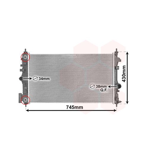 VAN WEZEL Kühler, Motorkühlung *** IR PLUS ***