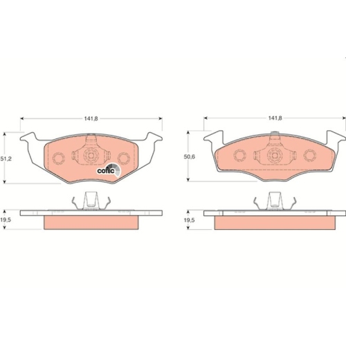 TRW Bremsbelagsatz, Scheibenbremse COTEC
