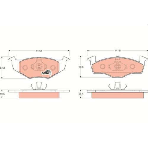 TRW Bremsbelagsatz, Scheibenbremse COTEC