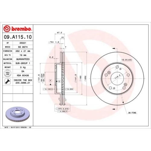 BREMBO Bremsscheibe PRIME LINE