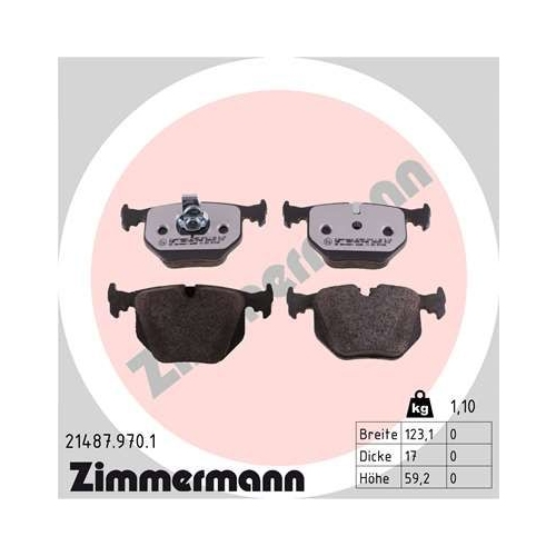 ZIMMERMANN Bremsbelagsatz, Scheibenbremse rd:z