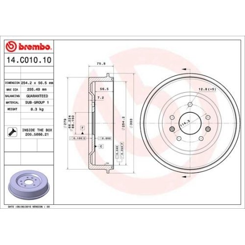 BREMBO Bremstrommel ESSENTIAL LINE