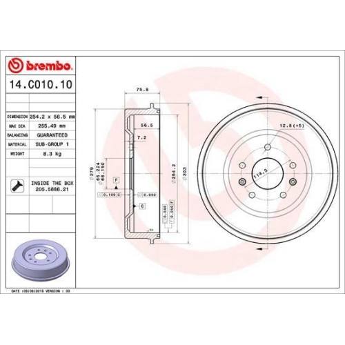 BREMBO Bremstrommel ESSENTIAL LINE