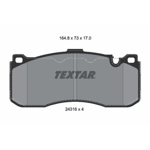 TEXTAR Bremsbelagsatz, Scheibenbremse Q+