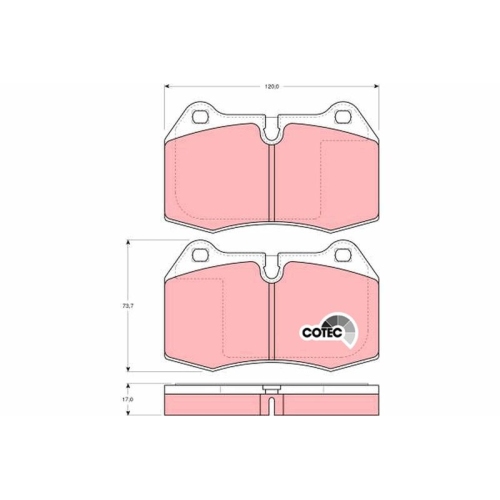 TRW Bremsbelagsatz, Scheibenbremse COTEC