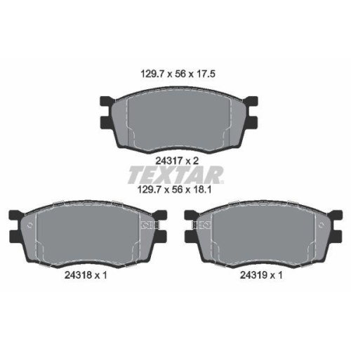 TEXTAR Bremsbelagsatz, Scheibenbremse Q+