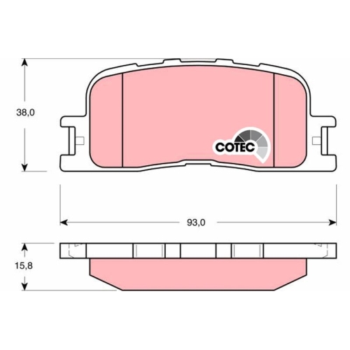 TRW Bremsbelagsatz, Scheibenbremse COTEC
