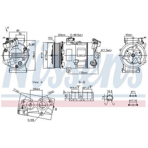 NISSENS Kompressor, Klimaanlage ** FIRST FIT **