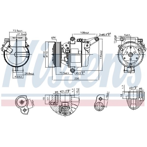 NISSENS Kompressor, Klimaanlage ** FIRST FIT **