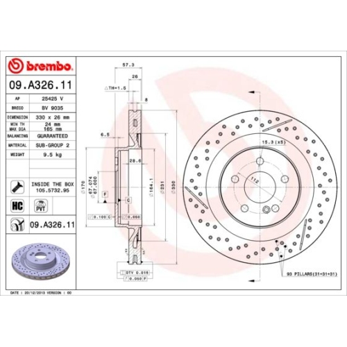 BREMBO Bremsscheibe PRIME LINE - UV Coated