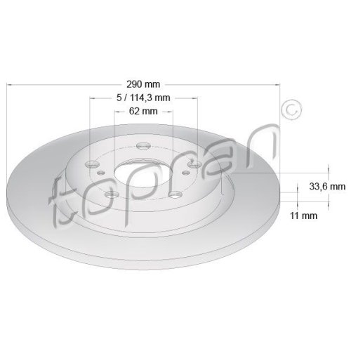 TOPRAN Bremsscheibe COATED